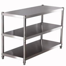 식당 주방 선반 정리대 조리대 수납장 3단 스텐, 130x50x80