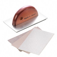 日本製造 附替換砂紙片 適用於手工藝和木工DIY, 詳見包裝, 木質 手持砂光組 60*100mm