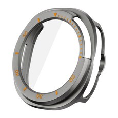 더조은셀러 갤럭시워치 호환 풀커버 풀글라스 강화유리 케이스, 티타늄골드, 1개