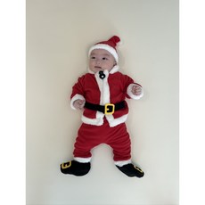 로이앤한나 크리스마스아기옷 아기산타옷 산타복장 모자 신발 4종세트 3개월 6개월 9개월 12개월 3세 4세