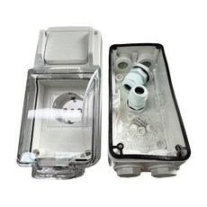 (하이 쿠팡) 외부 방수 스위치 및 전원 콘센트 다용도 루프탑 HI-C 2, 7. 방수_원버튼 1구 노출콘센트, 화이트, 1세트, 82mm