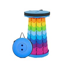 캠핑 아코디언 폴딩체어, 1개, 레인보우 블루