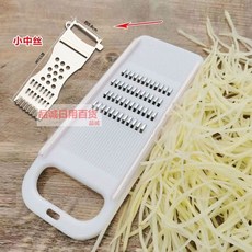 飯店專用土豆絲擦絲器 西葫蘆切菜器 多功能刨絲切絲工具, 1個, 加厚加硬【3MM】小中絲