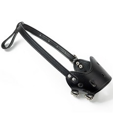 批發狗狗嘴套pu皮防咬防誤食寵物狗嘴套狗止吠器口罩嘴罩義烏廠家, 1個, 黑:XS