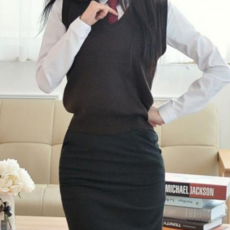 보풀방지 교복조끼 GBM 브라운 교복_WD8A9BD