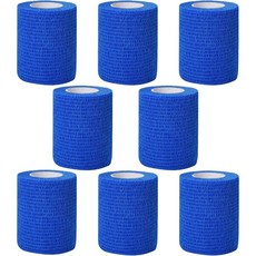 자가접착 붕대 2인치 검정 10개 의료용품, 파란색 랩