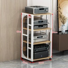 오디오장 5단 거실장 장식장 선반 수납장 오디오랙 진열대, M. 4단 D형 화이트라이트 월넛, M. 4단 D형 화이트라이트 월넛