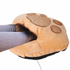 사무실발워머 브라운 곰발바닥 USB 발열쿠션 발난로