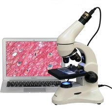 AmScope M120C-2L-PB10 화합물 단안 현미경 WF10x 및 WF25x 광시야 접안렌즈 40x-1000x 배율 브라이트필드 상부 및 하부 LED 조명 플레인 스테이, M120C-2L-PB10-E2