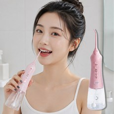 쉬핑 휴대용구강세정기 물치실 물칫솔 구강세척기, 핑크, 쉬핑 구강세정기
