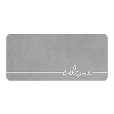 말랑 소프트 규조토 발매트 화장실 욕실 주방매트 발판, 그레이웰컴