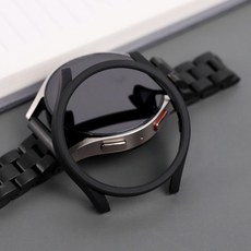 오르몽트 갤럭시워치6 워치6클래식 PC 하프커버 보호커버 보호케이스 초경량 40mm 44mm 47mm 43mm 호환, 블랙, 1개