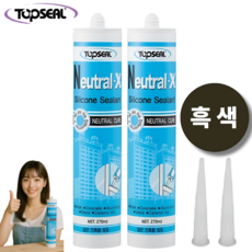 탑씰 Neutral-X 일반용 흑색 실리콘 실란트 270ml 노즐포함, 2개
