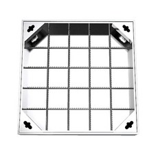 스테인리스 맨홀 뚜껑 하수도 사각 철판 지하실 덮개, 700x80x3mm 304, 1개