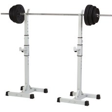 스쿼트랙 스쿼트 벤치 프레스 갠트리조절 홈트, 스쿼트 랙 + 75kg 바 아령 듀얼 사용
