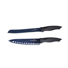 COPPER CHEF 精緻款藍鑽刀2件組 廚師刀 不沾 麵包刀 藍鑽刀 菜刀, 不銹鋼, 1套