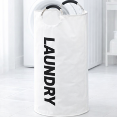 피앤에스 다용도 빨래 바구니 옷정리 이동수납 분리수거, WHITE