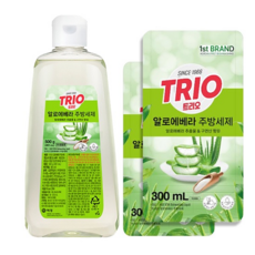 [애경] 트리오 주방세제 3종세트 (트리오 주방세제 용기 500g 1ea + 리필 300ml 2ea ), 1세트