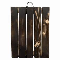 欣榮園藝 直紋木板 鹿角蕨上板 木材板, 1個, 碳化直紋板30*22(附掛環)