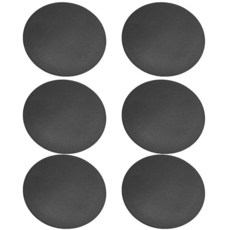 PDETVEO 음료용 10.2cm 4인치 원형 컵받침 6개 따뜻한 음료와 차가운 음료 방수 표면이 있는 미끄럼 방지 테이블 프로텍터 블랙 262847