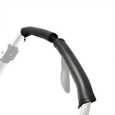 유모차 핸들 커버 손잡이 안전가드커버 가죽 커버 웨건 팔걸이 보호 케이스, Black short, 1개