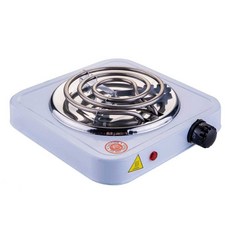 핫플레이트 1구 전기곤로 스토브 220V, 1000W 흰색  3구 플러그, 1000W 흰색 가열 튜브 스토브 3구 플러그