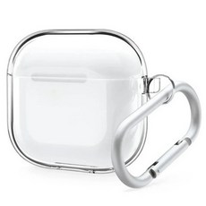 구스페리 에어팟 하이브리드 클리어 젤리 카라비너 케이스, 투명, 1개, 에어팟5세대 / 4세대