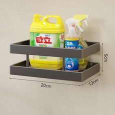 廚用免打孔加厚收納置物架 掛鉤調料架 廚房置物架壁掛式 筷子刀架用品大全收納架 不鏽鋼廚房置物架, 1個