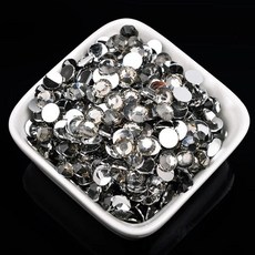 플랫백 레진 크리스탈 라인 반짝이 네일 아트 컬러 신발 가방 캡 의류 장식, 4. black grey