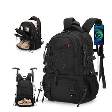 BLACK K7 남자 경량 등산가방 남성 스포츠 등산베낭 대용량 여행용 백팩 35리터 AL1399, 레드와 블랙