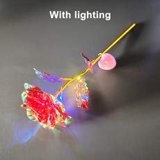 인테리어조화 Led 발렌타인 데이 어머니의 날 선물 24K 호일 도금 장미 인공 꽃 웨딩 장식 연인 조명 크리 에이 티브, [01] B, 1개