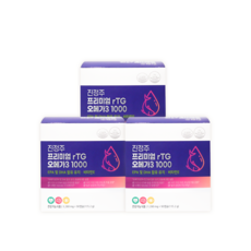 진정주 프리미엄 rTG 오메가3 1000 90캡슐 1박스 진약사몰, 90정, 3개
