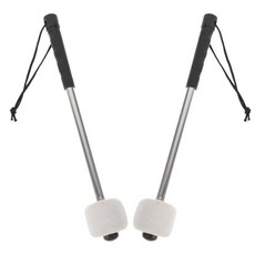 드럼 말렛 펠트 울 스틱 핸들 드럼스틱 퍼커션, 1개, 기본