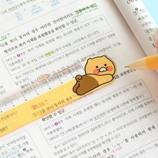 춘식이 15cm 자 눈금자 직자 플라스틱 15센치자 투명 15센티 예쁜, 단품, 단품