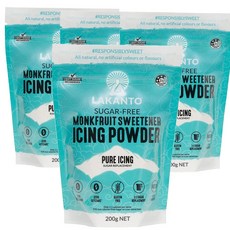 호주 라칸토 Lakanto Icing Powder 슈가프리 몽크프루트 스위트너 파우더, 4개, 200g
