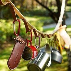 루마데이 캠핑 가죽 걸이 데이지 체인 캠핑, 브라운