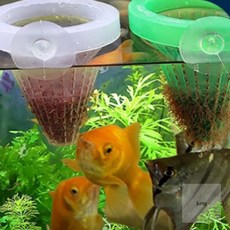 정군 어항 피딩컵 먹이통, 화이트, 1개