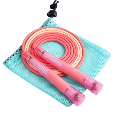 [JUMP Yuedong] 프리미엄 자동잠금 듀얼베어링 스피드 줄넘기 크로스핏 쌩쌩이 홈트 와이어, 1개, 파란색