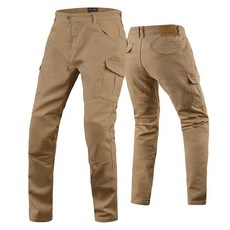 J.A.G. Motorcycle Riding Pants with Aramid Lining & CE Level 2 Armor – Twill Cargo Motorcycle Prot, 30 x 32, Caramel Brown