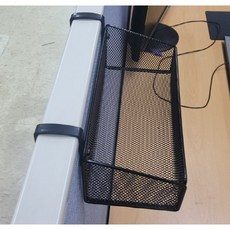 와이로리 파티션 선반 걸이 철재 책상 정리 45mm, 1개, Black 소형 Hook