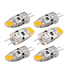 6pcs G4 LED 전구 12V DC DIMMALE COB LED G4 전구 1.5W 360 빔 각도 15W 할로겐 램프 (따뜻한 흰색), 6pc, 따뜻한 하얀 빛