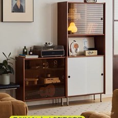 復古實木書櫃 - 北歐日式家用組合書架，小戶型收納置物展示餐邊儲物櫃, 卡特組合櫃 B櫃,新西蘭松木