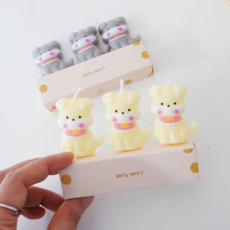 말티즈 귀여운 강아지 초, 1개, 24g, 화이트