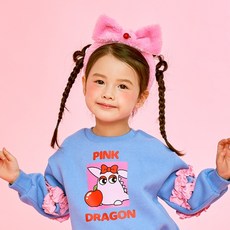 [AK플라자] [티파니] 핑크 드레곤 리본 퍼 헤어밴드 P55DG5011