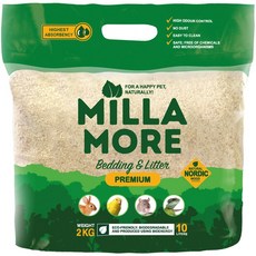 MILLA MORE 天然木屑墊料 10L 寵物墊料 適用於兔子、鳥類、爬蟲與小型齧齒動物, 1個