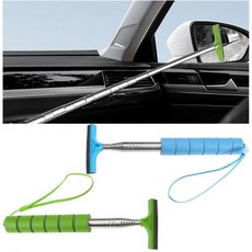 2개 차량 측면 미러 스퀴지 접이식 자동차 후사경 와이퍼 다목적 창문 샤워 유리문 세척용 액세서리 범용 적합（초록색파란색）, Green/Blue