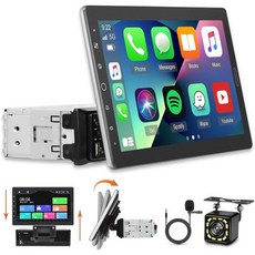 CarPlay 및 Android Auto가 포함된 10.1인치 싱글 딘 카 스테레오 미러 링크가 포함된 10인치 터치 스크린 라디오1080PEQ 오디오SWC블루투스 백업 카메라, CarPlay 및 Android Auto가 포함된 10