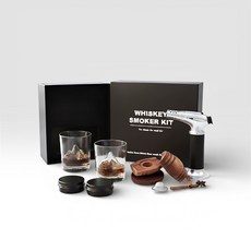 시컬리 위스키 스모커 키트 칵테일 훈연기 세트, 1개, 우드칩2종 패키지
