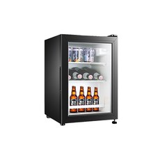 BC-36 冷藏櫃 36L 容量 強化玻璃門 110V 直冷, 黑色, 36L冷藏冰箱玻璃門+氛圍燈