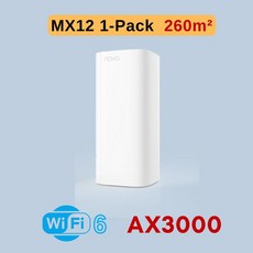 Tenda 무선 Wi-Fi6 메시 와이파이 라우터 AX3000 WiFi6 메시 시스템 EX/MX12 최대 7000 sq.ft 와이파이 범위 확장기 6 메쉬, Free UK Adapter_AX3000 1-Pack, [03] AX3000 1-pack, 1개